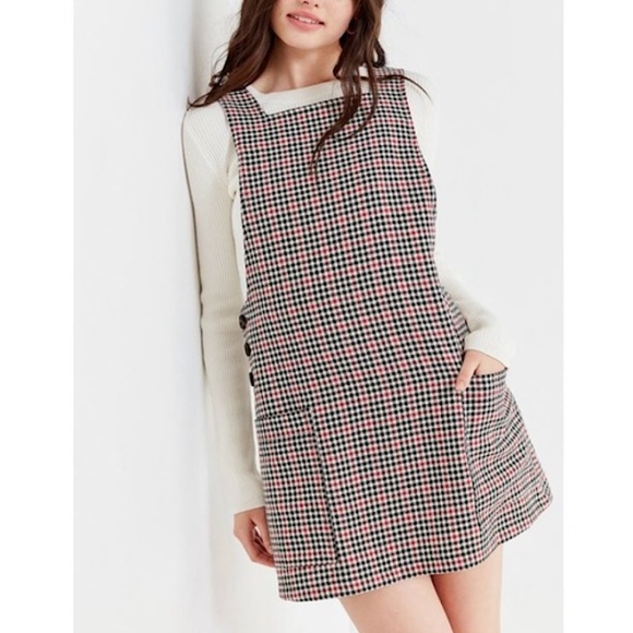 Urban Outfitters Dresses & Skirts - Urban Outfitters Checkered Pinafore Mini Dress S